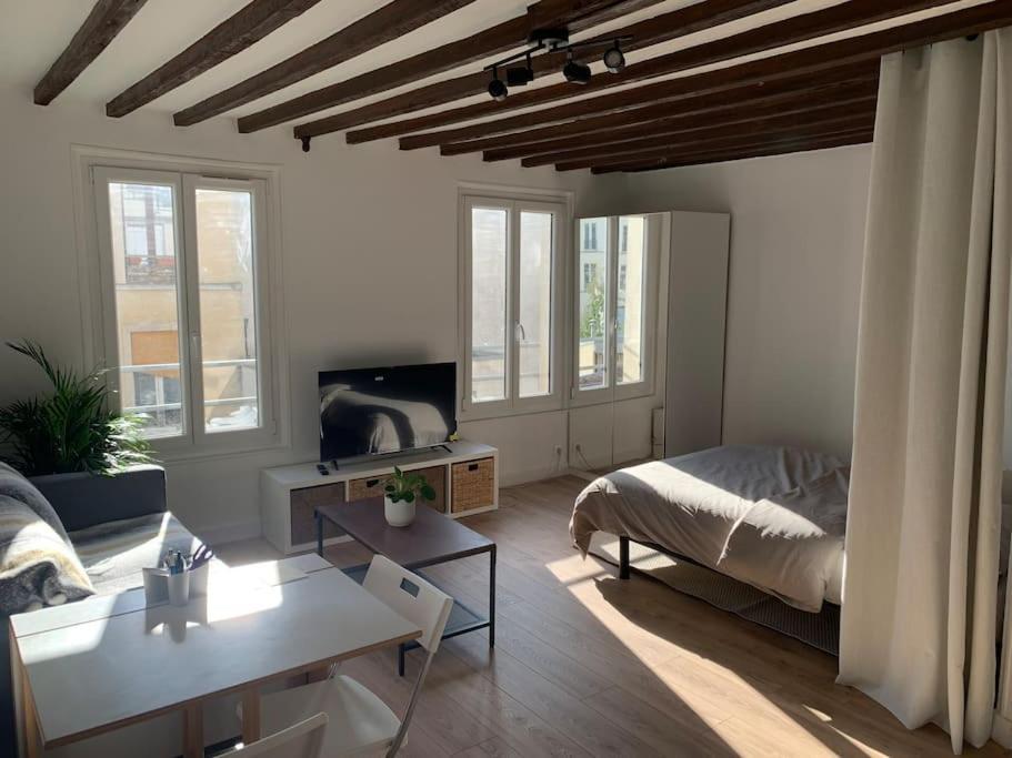 פריז Studio Lumineux, Refait A Neuf, Metro Jourdain מראה חיצוני תמונה